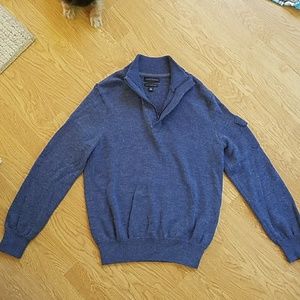 Men's Blue Quarter-Zip Sweater